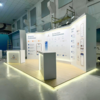 Stand d'exposition IZEXPO 30MINS QUICK BUILD 10x20, équipement modulaire pour salon professionnel, stand d'exposition réutilisable, stand d'exposition en bois