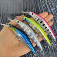 Grandes leurres de pêche en mer coulantes 90mm, appâts de pêche pour le bar, leurres artificiels durs pour la pêche