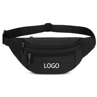 Sac Banane en Gros en Nylon Imperméable Tendance avec Ceinture Ajustable, Sacoche de Sport Décontractée pour la Course