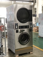 Laveuse-sécheuse commerciale empilable de haute qualité, machine à laver qui économise de l'espace pour hôtel, hôpital, appartement, blanchisserie en libre-service