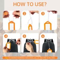 Étiquettes et tags à bagages JIANJI en PVC coloré, durables, souples, résistants à l'eau, accessoires de voyage élégants pour valises, unisexe