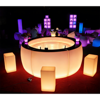 Comptoir de bar lumineux portable en plastique PE étanche IP54 pour mariage et fête
