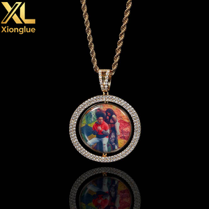 Wholesale New Arrival 18k Gold Plated Hiphop <b>Iced</b> <b>Out</b> 5a Cz Custom Bling Bling Photo Pendants - Product Image 4