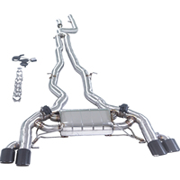 Silenciador de tubo medio trasero de tres litros para BMW X3 M40i 2022, con válvulas eléctricas de acero inoxidable 304, salida cuádruple, tamaño CE 110X52X22, venta al por mayor