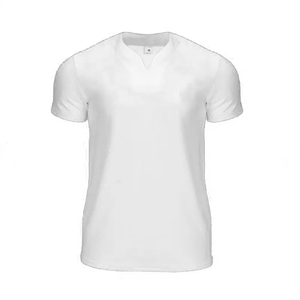 Summer Small V-Neck <b>White</b> Pure Cotton Sports T-<b>Shirt</b> Casual Fashionable Breathable Blank Training <b>Short</b> <b>Sleeves</b> T-<b>Shirt</b> - Product Image 4