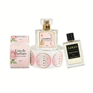 Etichette Adesive Personalizzate con Stampa in Lamina d'Oro, Logo in Rilievo, Etichette in Vinile Autoadesive per Imballaggio, Etichette per Profumi - Product Image 3