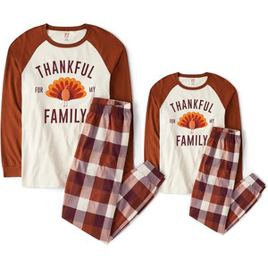 <span class=keywords><strong>Pyjama</strong></span> de Noël Américain et Européen pour la Maison, Ensemble Décontracté Ample et Confortable en Coton à Manches Longues pour Couples, Adapté aux Quatre Saisons - Product Image 4