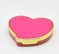 Emballage cosmétique en plastique en forme de cœur, miroir, boîte vide pour cils, emballage de luxe en plastique rose, étui vide pour cils