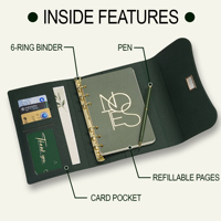 Cuaderno de Hojas Sueltas para Impresión de Diarios, A5, Planificador Ejecutivo Personalizado, Caja de Regalo de Lujo, Cuaderno de Tapa Dura Recargable con Bolígrafo y Logotipo