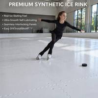 Paneles de Pista de Hielo Sintético WLT Duraderos para Adultos, Piso de Patinaje sin Motor para Sitios de Recreación Comunitaria y Municipal