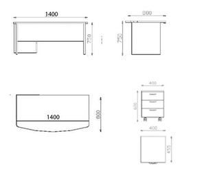 Modern Office <b>Desk</b> Melamine Particle Board <b>Work</b> Table Computer <b>Desk</b> Workstation For Office Staff School Use - Product Image 2