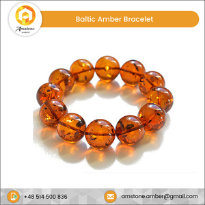 Hoàn hảo vòng đánh bóng Cognac màu tự nhiên Baltic hổ phách hạt Vòng đeo tay - Product Image 2