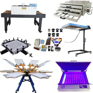 Kit de machine de sérigraphie pour t-shirt, 6 couleurs, 6 stations, bricolage manuel, tout y compris