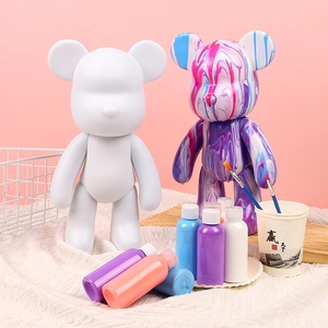 Figurine d'ours en résine vierge en gros pour la peinture et la décoration – Modèle DIY pour l'art et l'artisanat - Product Image 3