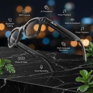 AI Audio Glasses 8MP HD Camera Chat Translation Photography Video Smart <b>Wireless</b> Bluetooth UV-protective Sunglasses for Women - Product Image 1