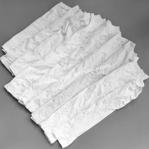 Chiffons d'essuyage industriels en coton de haute qualité, chiffons de t-shirts blancs 100% coton, forte absorption d'eau - Product Image 1