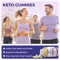 Gummies au vinaigre de cidre de pomme à marque privée, Gummies Keto à marque privée avec vitamines et contenu réel