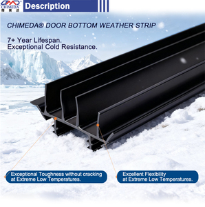 Remplacement des portes extérieures en acier coupe-vent sous le joint <span class=keywords><strong>de</strong></span> <span class=keywords><strong>porte</strong></span> Kerf Style Door Bottom Seal - Product Image 5