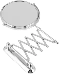 360 Degree Swivel Two-Sided 6 Inch 1X 3X Magnifying metal Wall Mount Bathroom Makeup Mirror