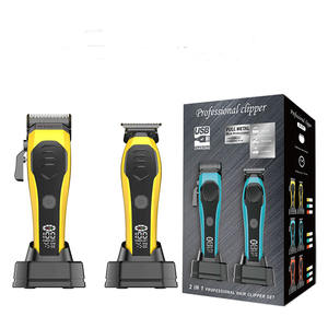 Cortadora de <span class=keywords><strong>pelo</strong></span> potente inalámbrica con logotipo personalizado, cortadora de <span class=keywords><strong>pelo</strong></span> ajustable recargable con base de carga <span class=keywords><strong>para</strong></span> salón - Product Image 5