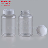 Bouteille en plastique de qualité médicale HOPECK 50/200 ml, couleur personnalisée, impression sérigraphique, bouteille vide pour le stockage de pilules et de médicaments liquides