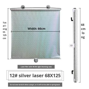 No-Drill Balcony <strong>Suction</strong> Cup Sunshade Curtain Bedroom Insulation Light Blocking Retractable Roller <strong>Blind</strong> for Home Office - Product Image 6
