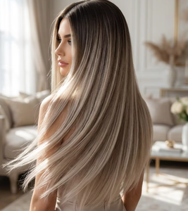 Nuovissime <span class=keywords><strong>Extension</strong></span> di <span class=keywords><strong>Capelli</strong></span> Umani Genius Weft Color Rame, Senza Ritorno, Tagliabili, Trama Senza Cuciture Ultra Sottile e Piatta - Product Image 6