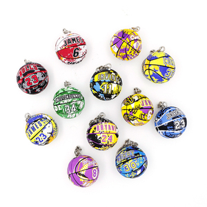 Porte-clés Mini Équipe <span class=keywords><strong>de</strong></span> Basketball en Alliage <span class=keywords><strong>de</strong></span> Zinc et Caoutchouc PVC – Pendentif Warriors Bucks Clippers – Idéal pour Cadeau ou Décoration - Product Image 5