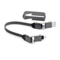 Kabel pengisi daya USB pembuka botol 4 dalam 1, barang promosi mewah
