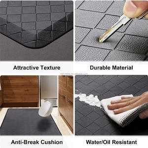 Tapis de Cuisine Anti-Fatigue Moderne Confortable Antidérapant Épais Rembourré Imperméable en PU Lavable en Machine en Mousse - Product Image 3