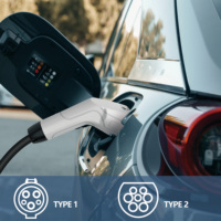 Chargeur mural (EV) intelligent pour véhicule électrique, EVSE 32 A avec étui dans le corps, station de recharge intérieure/extérieure pour voiture