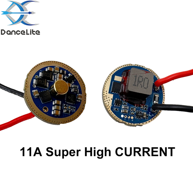22MM Super High Working Current of 11A 11000mA 3.7V LED Driver Circuit Board with Memory for SFT90 LEDs Flashlight