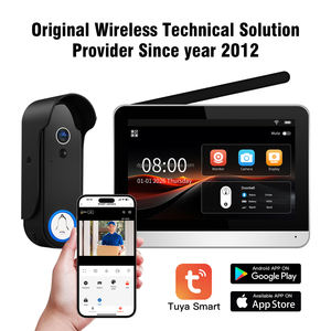 Sonnette de porte sans fil avec caméra 1080P, Wifi, écran tactile de 7 pouces, longue durée de veille, vision nocturne et détection de mouvement - Product Image 1