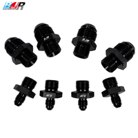 Adaptateur droit BJR en aluminium anodisé noir, raccord mâle à filetage métrique pour ligne de carburant/huile
