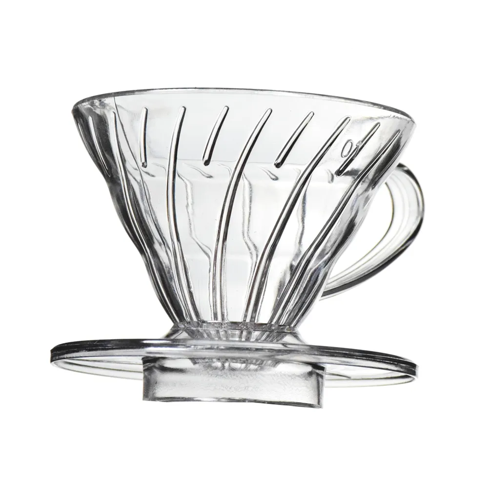 Filtro de cone promocional de presente, barista v60 plástico com grande furo, copo gotejador e filtro de café, 2021