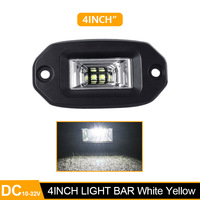 Barre lumineuse de travail 6500K étanche pour moteur de voiture de ramassage tout-terrain 20W Mount LED Pods Flood Work Bar