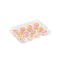 Récipients à cupcakes en plastique jetables simples 2 4 6 12 tasses boîte à cupcakes individuelle transparente avec couvercle transparent et emballage