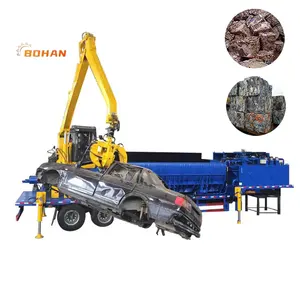 New Type Metal Scrap Baler Mobile Car Shell Packaging Machine Hydraulic Scrap Car Compressing Machine