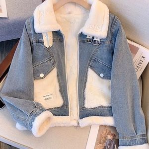 Giacca Invernale da <span class=keywords><strong>Donna</strong></span> Comoda <span class=keywords><strong>Oversize</strong></span> Vestibilità Ampia <span class=keywords><strong>Cappotto</strong></span> Lungo Caldo Maniche Lunghe Casual in Tessuto Denim con Chiusura a Cerniera Slim Raw - Product Image 3