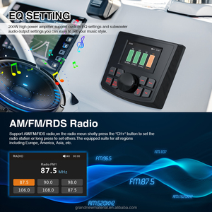 GRANDnavi 3 pulgadas BT Boat Marine Radio FM AM RDS Reproductor de video para Gauge ATV UTV SUV RV Golf - Product Image 5