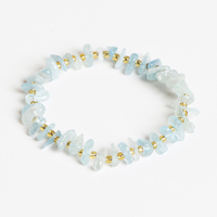 Zooying — Bracelets en pierre précieuse Feng shui, perles en cristal, améthyste, aigue-marine, 1 pièce
