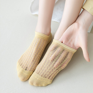 Women's Invisible Mesh Socks Silicone Anti Slip Solid Color Thin Summer Casual Socks - Product Image 2