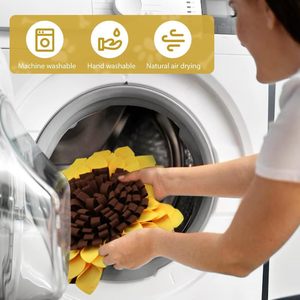 Tapis olfactif PAIPET Tournesol pour chiens, jouet interactif d'enrichissement pour le nettoyage automatique des dents, l'entraînement au recherche de nourriture, l'alimentation lente et la réduction <span class=keywords><strong>du</strong></span> <span class=keywords><strong>stress</strong></span> - Product Image 3