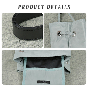 Sac à lunch imperméable en polyester de nouvelle conception avec fermeture éclair et poche, poignée en cuir, petit format, sac de transport - Product Image 3