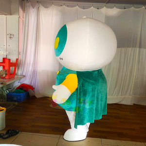 Disfraz de Mascota Robot Verde y Blanco Personalizado Premium, Perfecto para Promociones de Marca y Eventos - Product Image 3