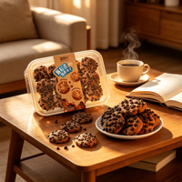 Biscuits personnalisés avec logo OEM, marque privée pour les propriétaires de marques, biscuits aux pépites de chocolat double