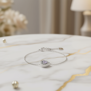 AMY AMY สร้อยข้อมือเงิน925 zircon สำหรับผู้หญิงสวมใส่ในชีวิตประจำวันสไตล์โรแมนติกสายโซ่เครื่องประดับ P2312 - Product Image 2