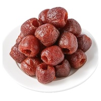 Friandise de Hawthorne creuse sans noyau en vrac, 250g, style simple et sucré, emballage individuel, livraison directe usine, fruits secs