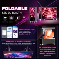 Écran LED portable pour mur vidéo, façade de cabine DJ, P1.56 P1.95 P2.6 P3.91, pliable et mobile, pour cabine DJ