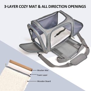 <b>Pet</b> <b>Carrier</b> Bag Hot Sale High Quality Durable Expandable Airline Approved Cat Bag <b>Pet</b> Cages <b>Carrier</b> for Travel - Product Image 2